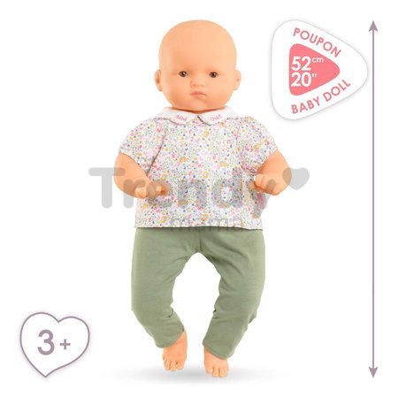 Bábika na obliekanie Bébé Chéri Mon Grand Poupon Corolle s hnedými klipkajúcimi očami 52 cm