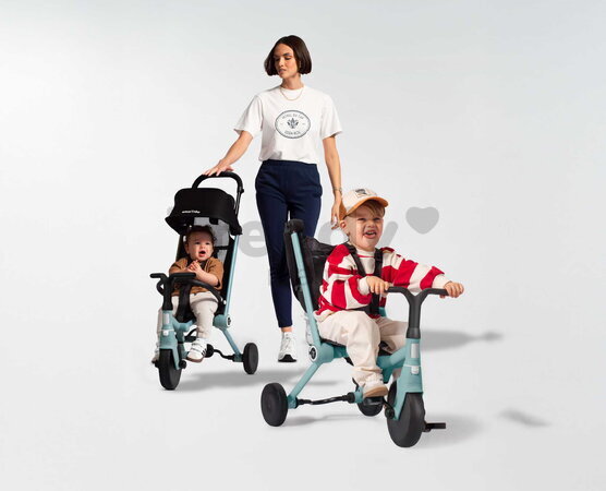 Trojkolka a kočík skladacia Wind Blush 4v1 smarTrike ultraľahká s TouchSteering ovládaním a brzdou rozšíriteľná od 9 mes