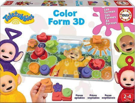 Puzzle pre najmenších Učíme sa farby a tvary Teletubbies Baby Color Form 3D Educa od 24 mes