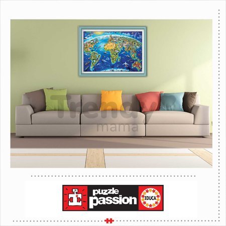Puzzle Genuine World Landmarks Globe Educa 2000 dielov od 11 rokov