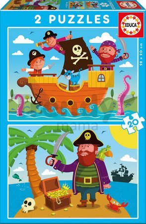 Rozprávkové puzzle Piráti Educa 2x 20 dielov