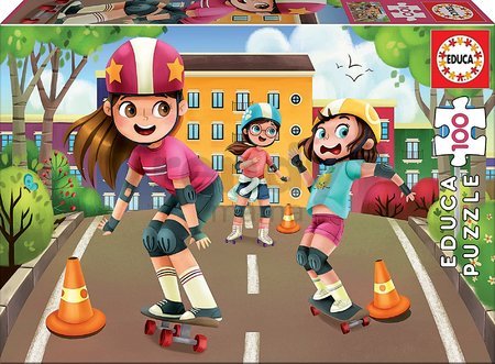 Puzzle Skateboard a korčule Educa 100 dielov od 6 rokov