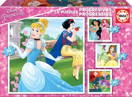 Puzzle Disney Princezné Educa 12-16-20-25 dielov, progresívne