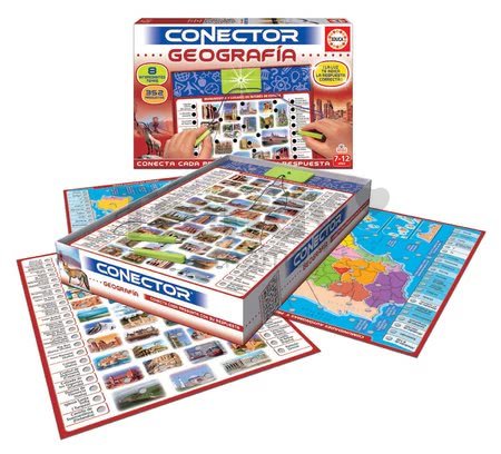 Spoločenská hra Conector zemepis Geografia Educa španielsky 352 otázok od 7-12 rokov