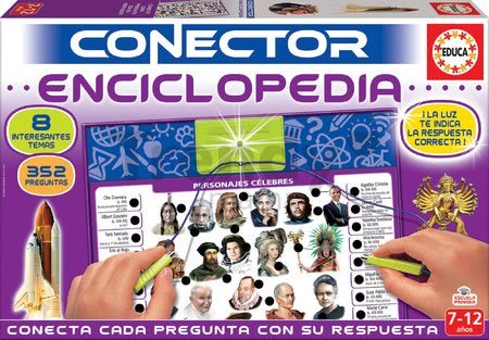 Spoločenská hra Conector Enciclopedia Educa španielsky 352 otázok od 7-12 rokov