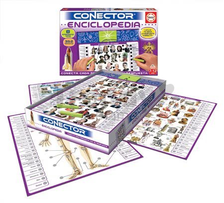 Spoločenská hra Conector Enciclopedia Educa španielsky 352 otázok od 7-12 rokov