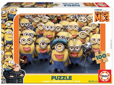 Drevené puzzle Minions Despicable Me 3 Educa 100 dielov od 6 rokov