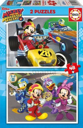 Puzzle Mickey and the roadster racers Educa 2x48 dielov od 5 rokov