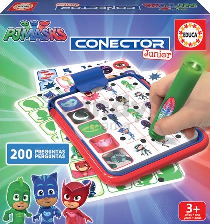 Spoločenská hra PJ Masks Conector Junior Educa 40 kariet a 200 otázok a inteligentné pero