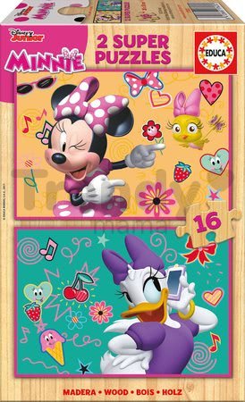 Drevené puzzle Minnie Happy Helpers Educa Disney 2x16 dielov od 4 rokov