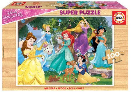 Drevené puzzle Disney Princezné Educa Disney 100 dielov od 6 rokov