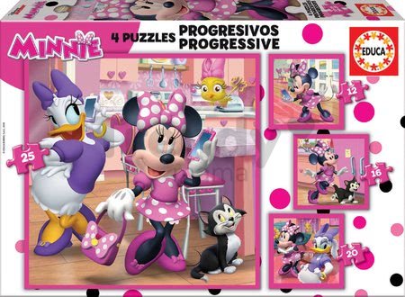 Puzzle Minnie Happy Helpers Educa 12-16-20-25 dielov progresívne