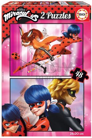 Puzzle Miraculous Ladybug Educa 2x48 dielov od 4 rokov