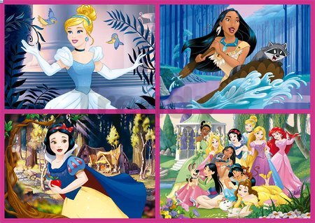 Puzzle Multi 4 Disney Princess Educa 50-80-100-150 dielov od 5 rokov