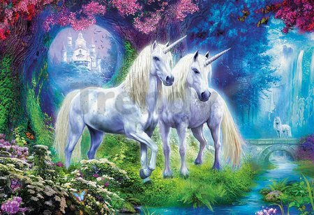 Puzzle Unicorns in the forest Educa 500 dielov a Fix lepidlo od 11 rokov