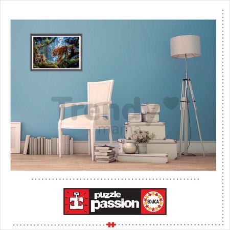 Puzzle Tigers in the tree Educa 1000 dielov a Fix lepidlo od 11 rokov