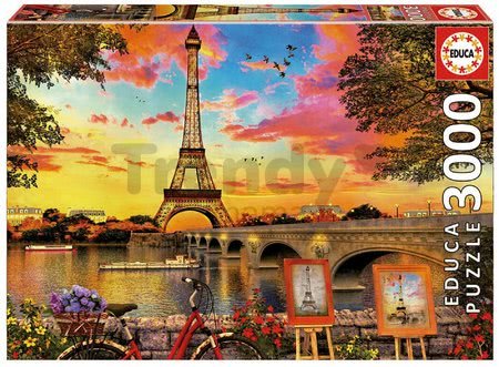 Puzzle Sunset in Paris Educa 3000 darabos 11 évtől