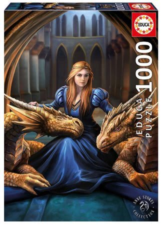 Puzzle Fierce Loyalty, Anne Stokes Educa 1000 dielov a Fix lepidlo od 11 rokov