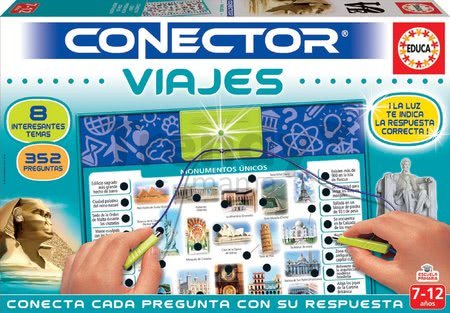 Spoločenská hra Conector Monumenty a cestovanie Viajes Educa španielsky 352 otázok od 7-12 rokov