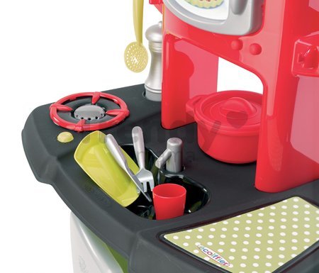 Kuchynka 100% Chef Loft Écoiffier so 14 doplnkami červeno-zelená od 18 mes