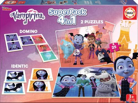 Superpack hry Vampirina 4v1 Educa 2x25 puzzle pexeso a domino