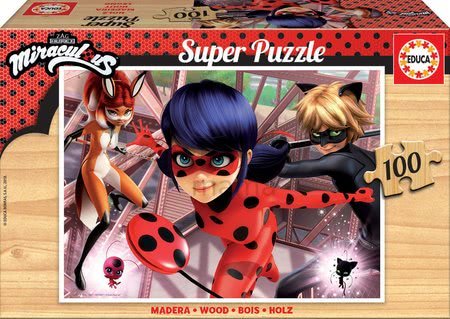 Drevené puzzle Miraculous Ladybug Educa 100 dielov od 6 rokov