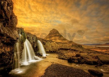 Puzzle Kirkjufellsfoss Watterfall Iceland Educa 1000 dielov a Fix lepidlo od 11 rokov