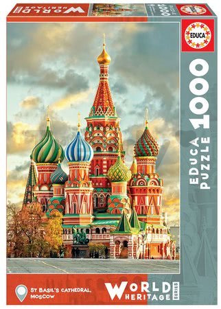 Puzzle St. Basil's Cathedral Moscow Educa 1000 dielov a Fix lepidlo od 11 rokov