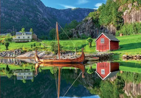 Puzzle Viking ship Educa 1500 dielov a Fix lepidlo od 11 rokov