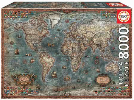 Puzzle Historical World Map Educa 8000 dielov od 11 rokov