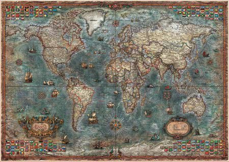 Puzzle Historical World Map Educa 8000 dielov od 11 rokov