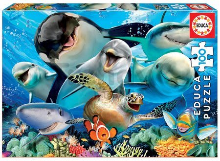 Puzzle Underwater Selfie Educa 100 dielov od 6 rokov