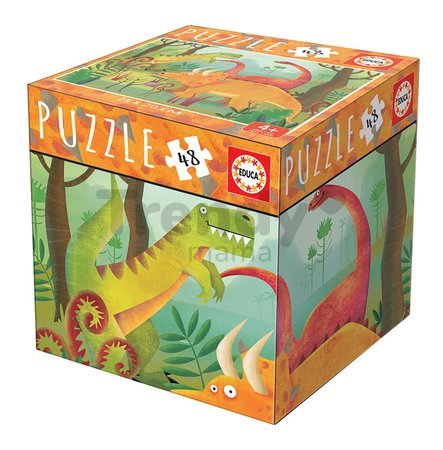 Set puzzle Mini Box Puzzle Educa 5 druhov zvieratiek, 48-dielové od 4 rokov