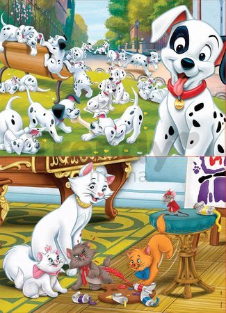 Drevené puzzle pre deti Disney zvieratká Educa 2x25 dielov