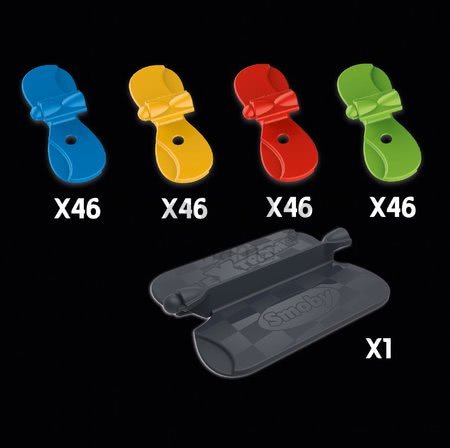 Flexibilná autodráha FleXtreme Discovery Set Smoby 184 dielov dráhy a 440 cm dlhá s elektronickým svietiacim autom od 4 rokov