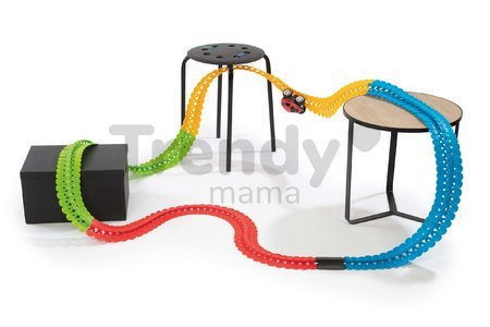 Flexibilná autodráha FleXtreme Discovery Set Smoby 184 dielov dráhy a 440 cm dlhá s elektronickým svietiacim autom od 4 rokov