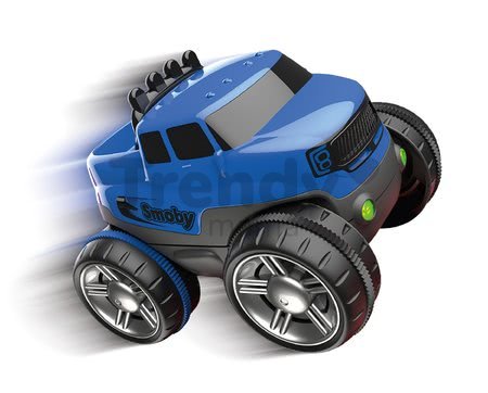 Náhradné autíčko k flexibilnej autodráhe FleXtreme Discovery Set Smoby s troma vymeniteľnými karosériami modrá žltá a zelená od 4 rokov