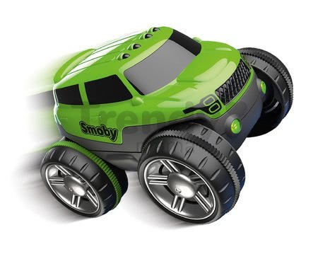 Náhradné autíčko k flexibilnej autodráhe FleXtreme Discovery Set Smoby s troma vymeniteľnými karosériami modrá žltá a zelená od 4 rokov