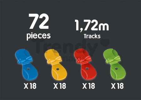 Náhradné diely k flexibilnej autodráhe FleXtreme Discovery Set Smoby 72 častí v 172 cm dĺžke od 4 rokov