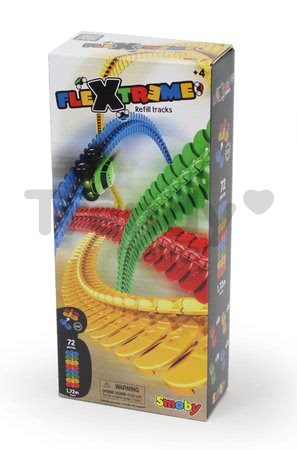 Náhradné diely k flexibilnej autodráhe FleXtreme Discovery Set Smoby 72 častí v 172 cm dĺžke od 4 rokov