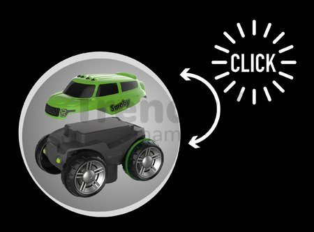 Náhradné autíčko SUV k flexibilnej autodráhe FleXtrem Discovery Set Smoby s vymeniteľnou karosériou od 4 rokov