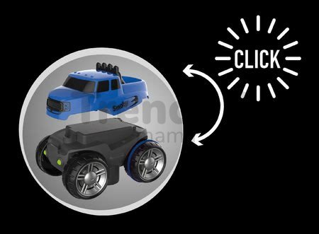 Náhradné autíčko kamión k flexibilnej autodráhe FleXtreme Discovery Set Smoby s vymeniteľnou karosériou od 4 rokov