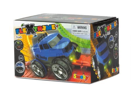 Náhradné autíčko kamión k flexibilnej autodráhe FleXtreme Discovery Set Smoby s vymeniteľnou karosériou od 4 rokov