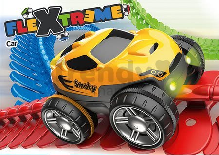 Náhradné pretekárske autíčko k flexibilnej autodráhe FleXtreme Discovery Set Smoby s vymeniteľnou karosériou od 4 rokov