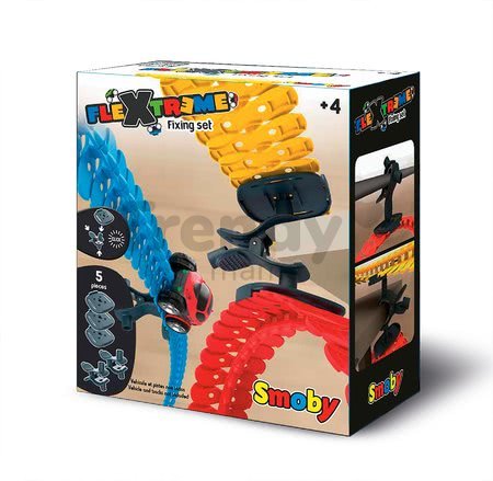Náhradný diel fixácia k flexibilnej autodráhe FleXtreme Discovery Fixing Set Smoby 5 dielov k vytvoreniu kreácií od 4 rokov