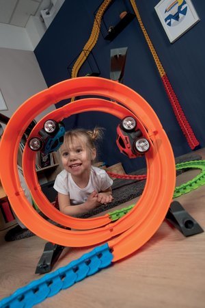 Náhradný diel okruhy k flexibilnej autodráhe Flextreme Discovery Superloops Set Smoby vertikálne a horizontálne 2 kusy