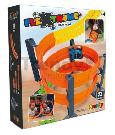 Náhradný diel okruhy k flexibilnej autodráhe Flextreme Discovery Superloops Set Smoby vertikálne a horizontálne 2 kusy