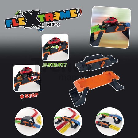 Náhradný diel Stop-Start k flexibilnej autodráhe Flextreme Discovery Set Smoby s mostom a tunelom od 4 rokov