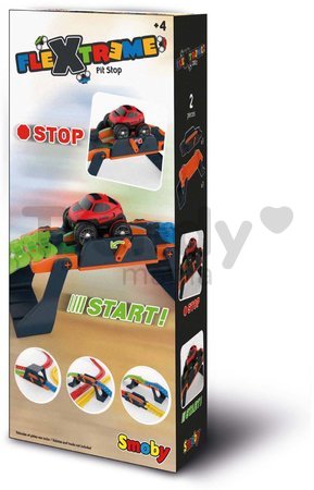Náhradný diel Stop-Start k flexibilnej autodráhe Flextreme Discovery Set Smoby s mostom a tunelom od 4 rokov
