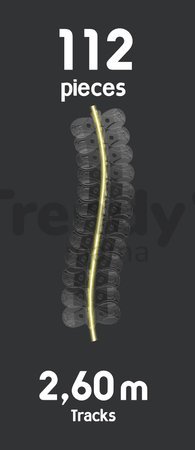 Flexibilná autodráha Flextreme Neon Set Smoby svietiaca v tme v rôznych farbách 2,6 m dlhá 112 dielov s elektronickým autom od 4 rokov